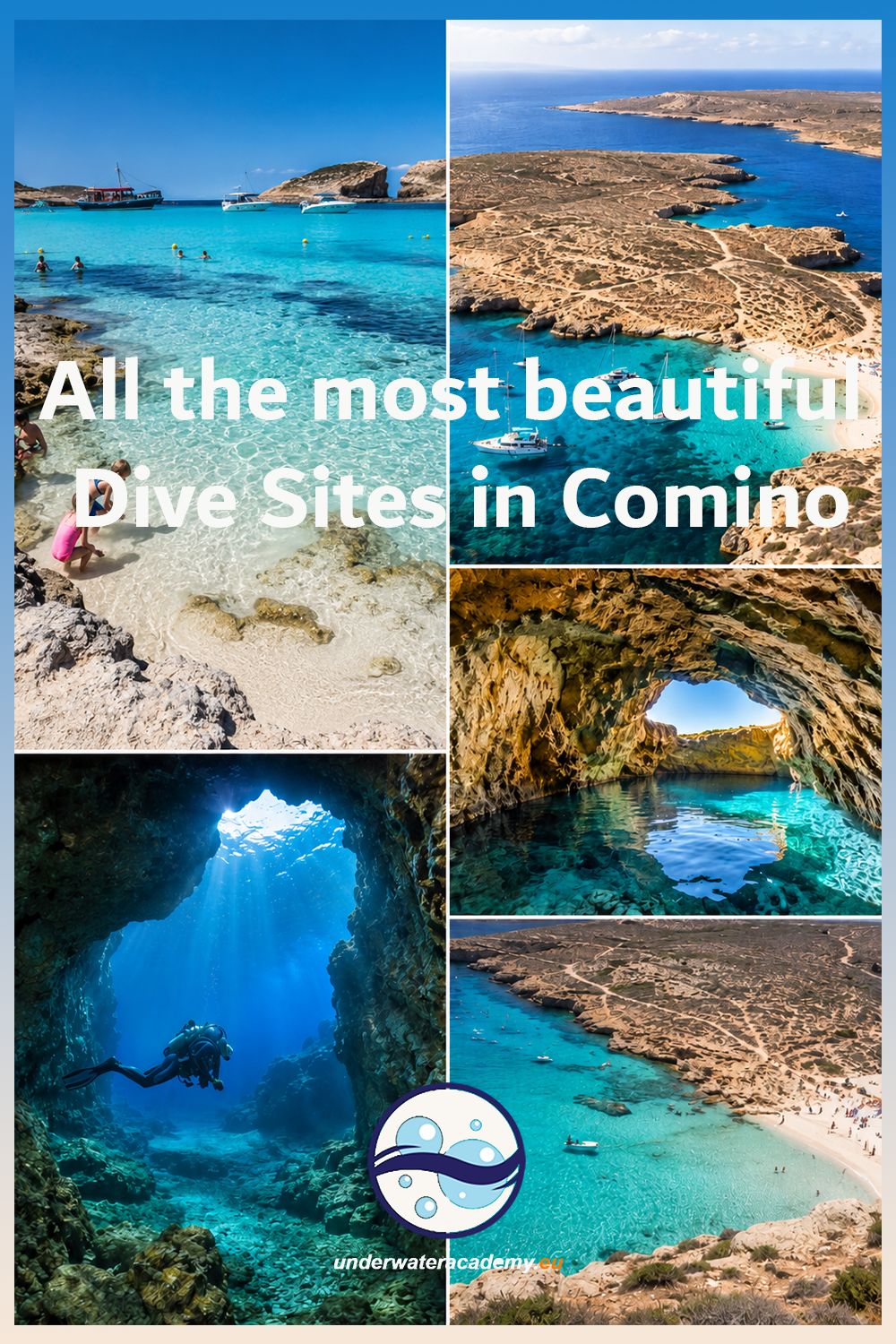 All the most beautiful dive sites in Comino