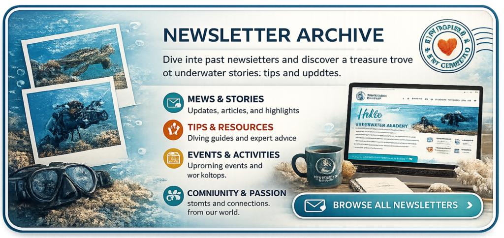 Stay connected with the latest Underwater Academy news
